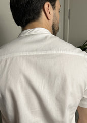 Camisa Bata Masculina Slim com Linho – Manga Curta