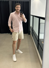 Camisa Masculina Slim em Linho