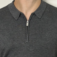 Polo em Tricot com Zíper