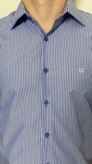 Camisa Masculina Fibra de Bambu Listrada