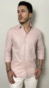 Camisa Masculina Slim em Linho
