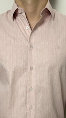 Camisa Masculina Slim em Linho