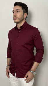 Camisa Em Algodão Mercerizado Com Elastano