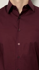 Camisa Em Algodão Mercerizado Com Elastano