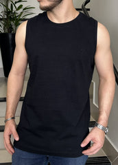 Regata Masculina Em Meia Malha De Algodão