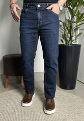 Calça Jeans Masculina Slim Azul Escuro