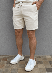 Short Masculino em Linho com Amarração