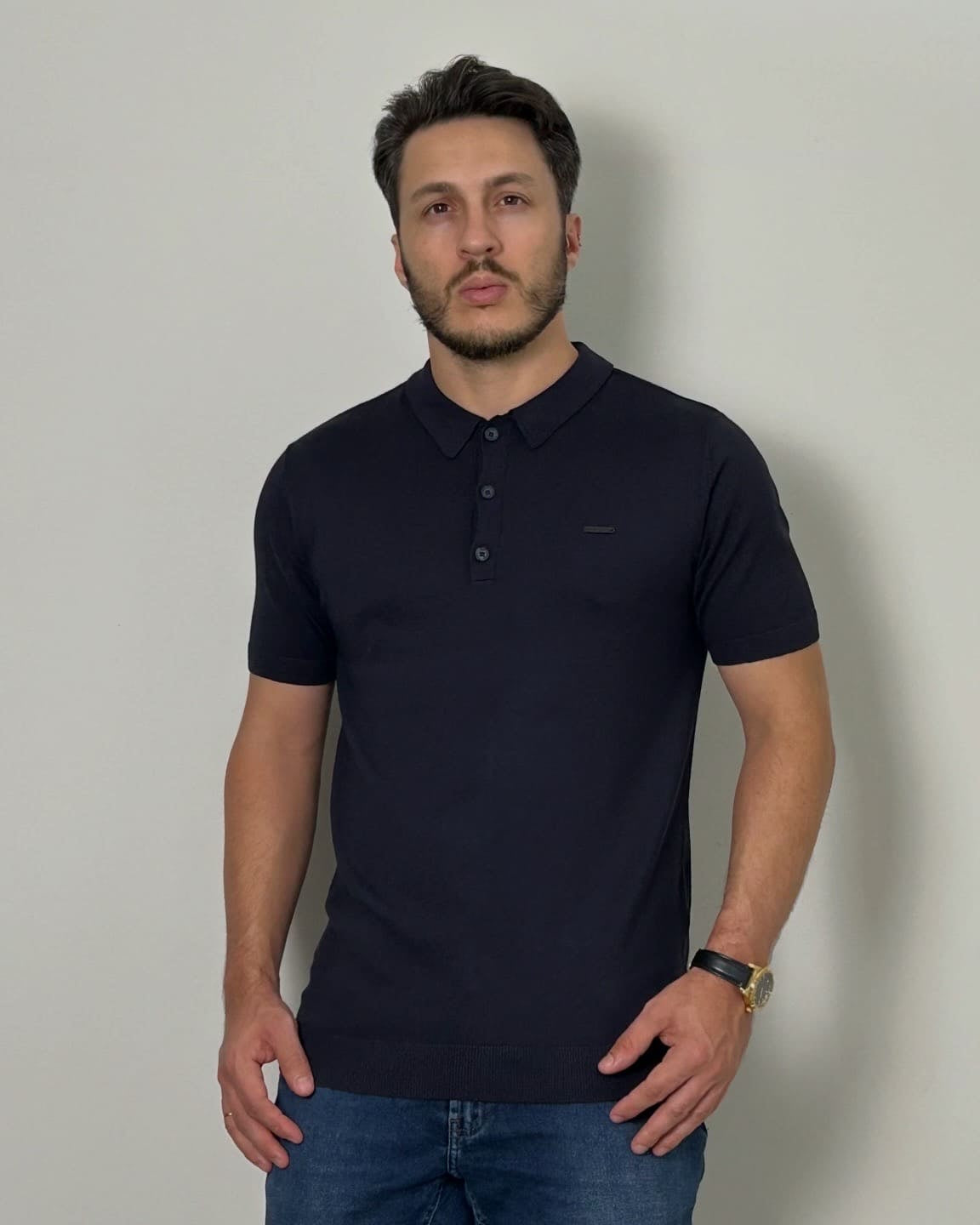 Polo em Tricot Slim Masculina