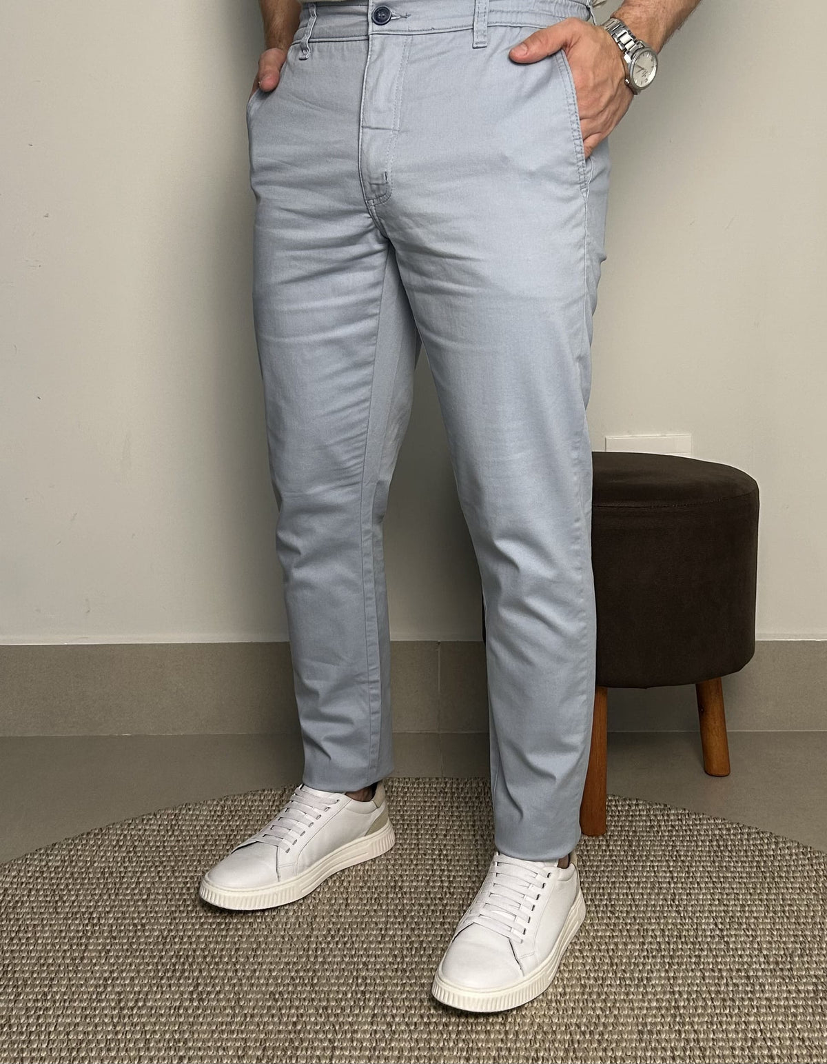 Calça Masculina com Cós de Elástico