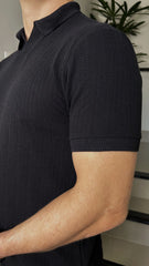 Polo Texturizada Gola V