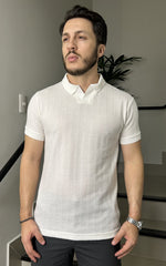 Polo Texturizada Gola V