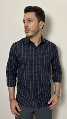 Camisa Slim Fit Em Algodão Mercerizado