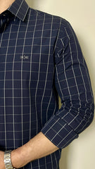 Camisa Slim Fit Em Algodão Mercerizado