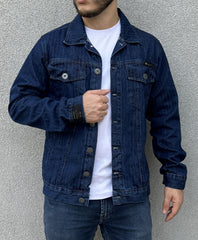 Jaqueta Jeans Masculina Risca de Giz