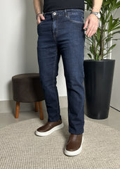 Calça Jeans Masculina Slim Azul Escuro