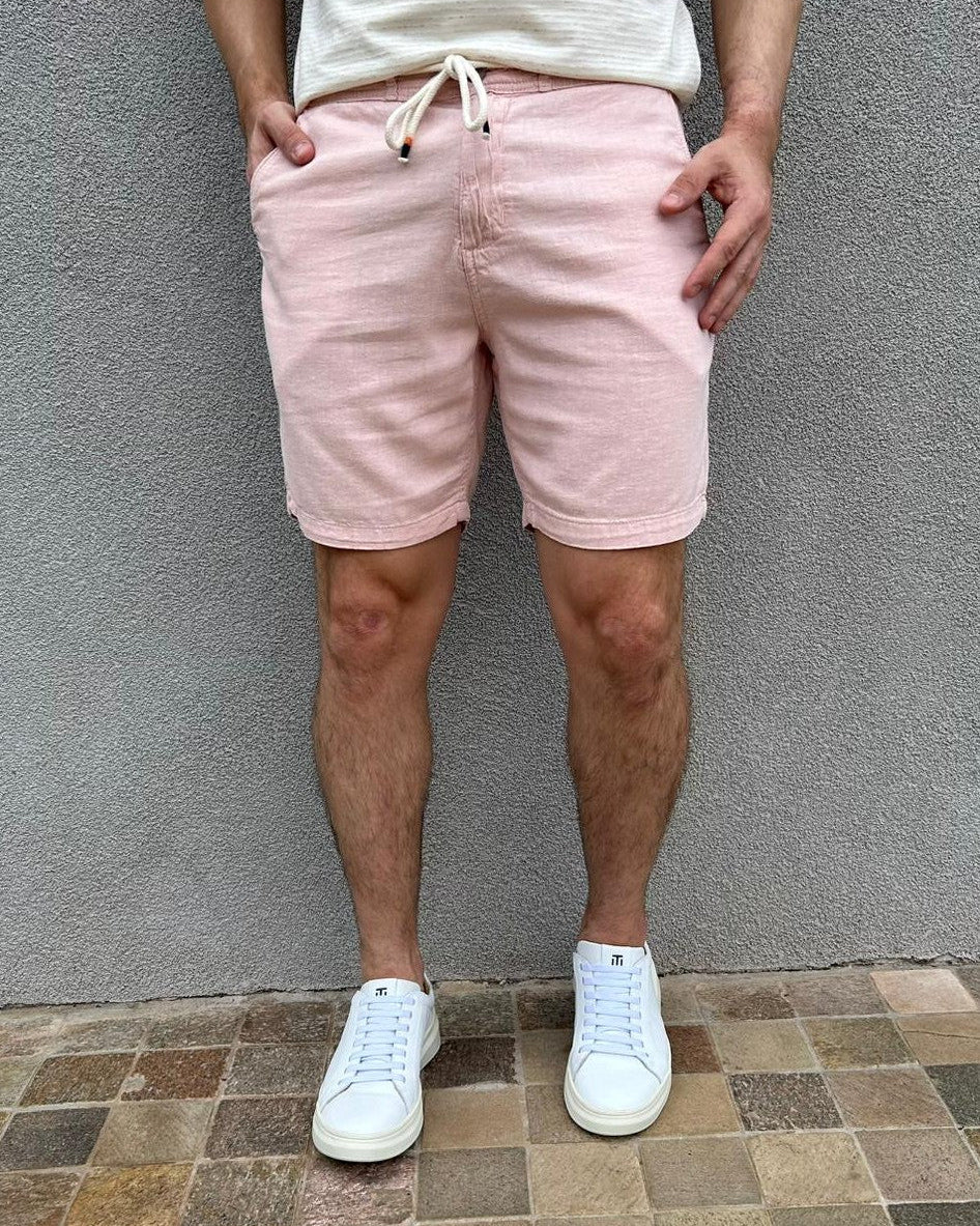 Short Masculino em Linho com Amarração